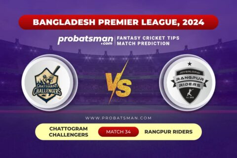 CCH vs RAN Dream11 Prediction With Stats, Pitch Report & Player Record of BPL, 2024 For Match 34