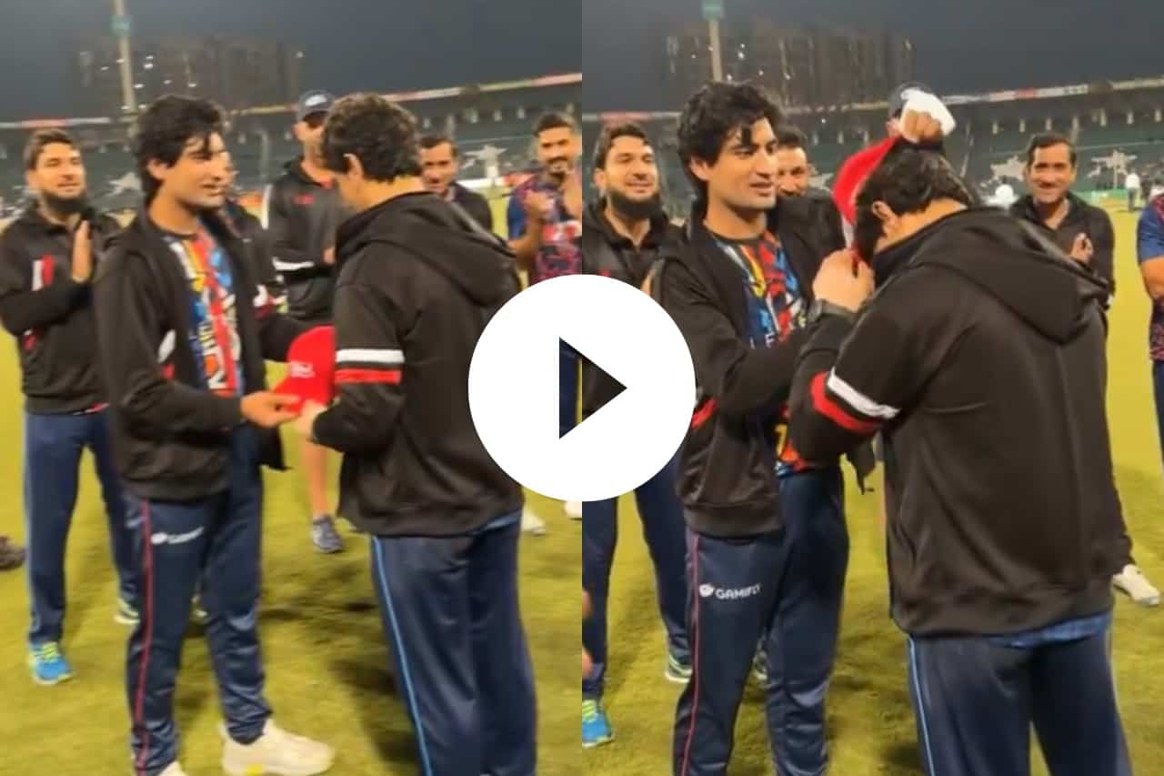 Naseem Shah Presents Debut Cap to Brother Hunain Shah in PSL 2024