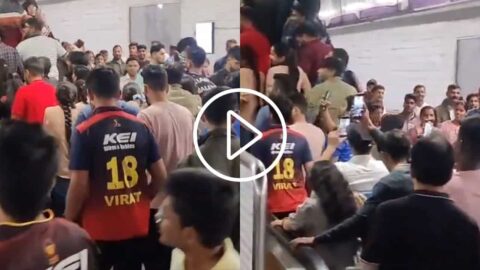 Fans Chants ‘RCB RCB’ in Delhi Metro