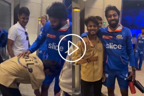 IPL 2024: [Watch] Die-hard Fan Reveals Hardik Pandya Tattoo in Heartfelt Meeting