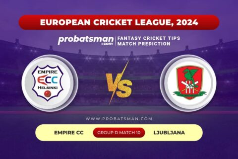 ECC vs LJU Dream11 Prediction With Stats, Pitch Report & Player Record of European Cricket League, 2024 For Match 10 of Group D