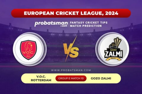 VOC vs GZZ Dream11 Prediction With Stats, Pitch Report & Player Record of European Cricket League, 2024 For Match 10 of Group E