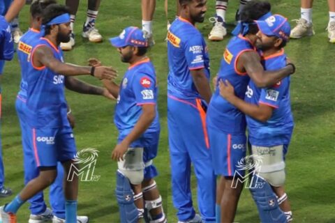 [Watch] Hardik Pandya’s ‘Forceful Hug’ with Rohit Sharma During Mumbai Indians’ Practice Session