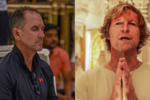 LSG Coaches Justin Langer and Jonty Rhodes Seek Blessings at Ram Mandir in Ayodhya