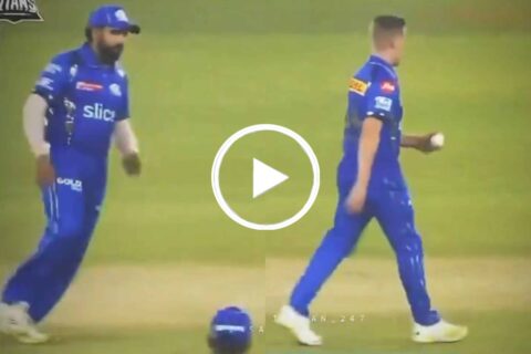 IPL 2024: [Watch] Debutant Luke Wood Ignores Rohit Sharma During MI vs GT Match, Video Goes Viral