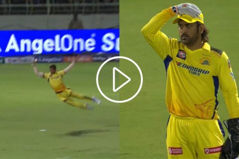 MS Dhoni reaction on Matheesha Pathirana's Catch in DC vs CSK match of IPL 2024