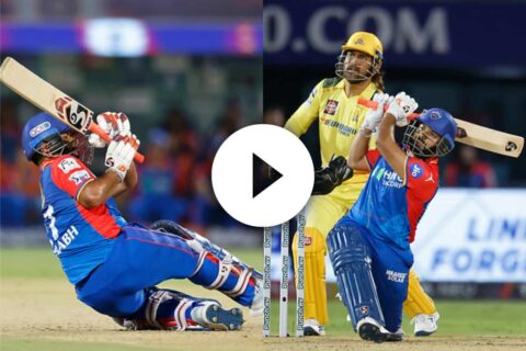 Rishabh Pant in Action against CSK Pacer Matheesha Pathirana