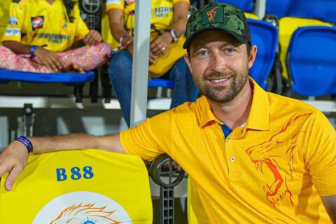Devon Conway Cheering For CSK From Stands