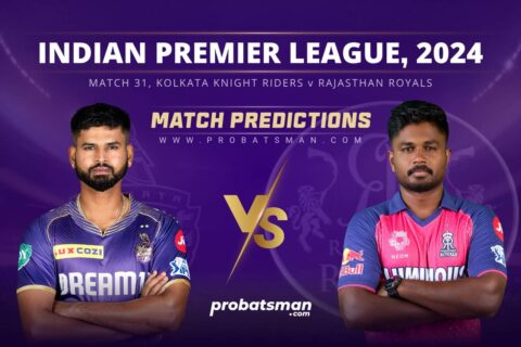 IPL 2024 Match 31 KKR vs RR Match Prediction