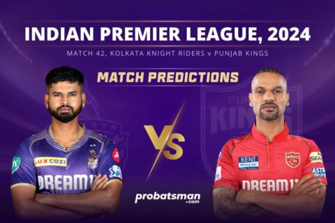 IPL 2024 Match 42 KKR vs PBKS Match Prediction