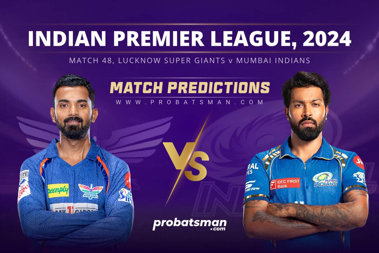 IPL 2024 Match 48 LSG vs MI Match Prediction