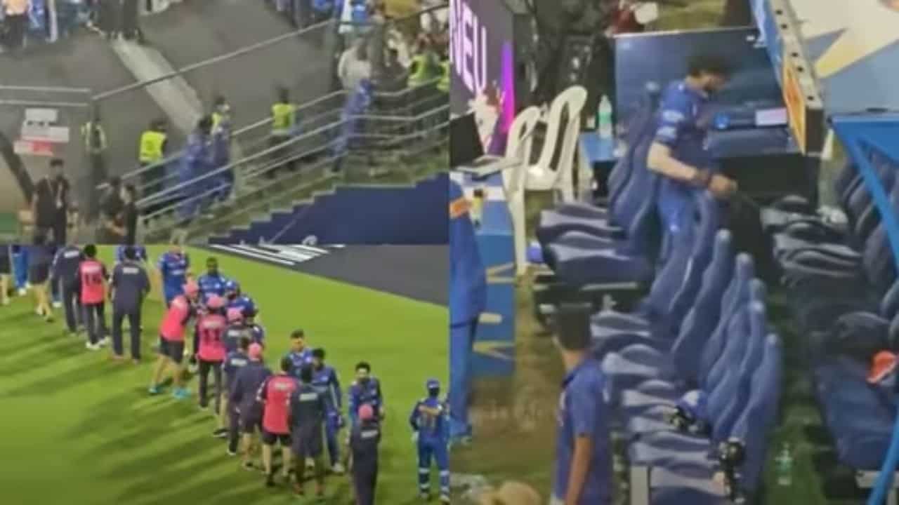 Mumbai Indians team Leaved Hardik Pandya Alone in Dugout