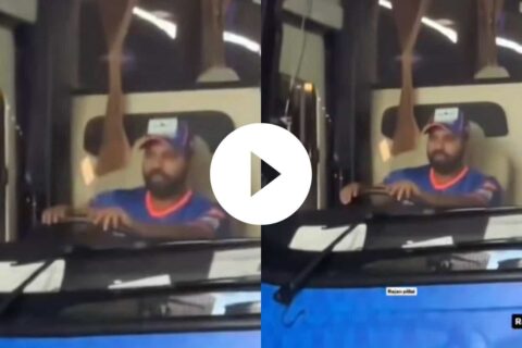Rohit Sharma Spotted Driving Mumbai Indians Bus