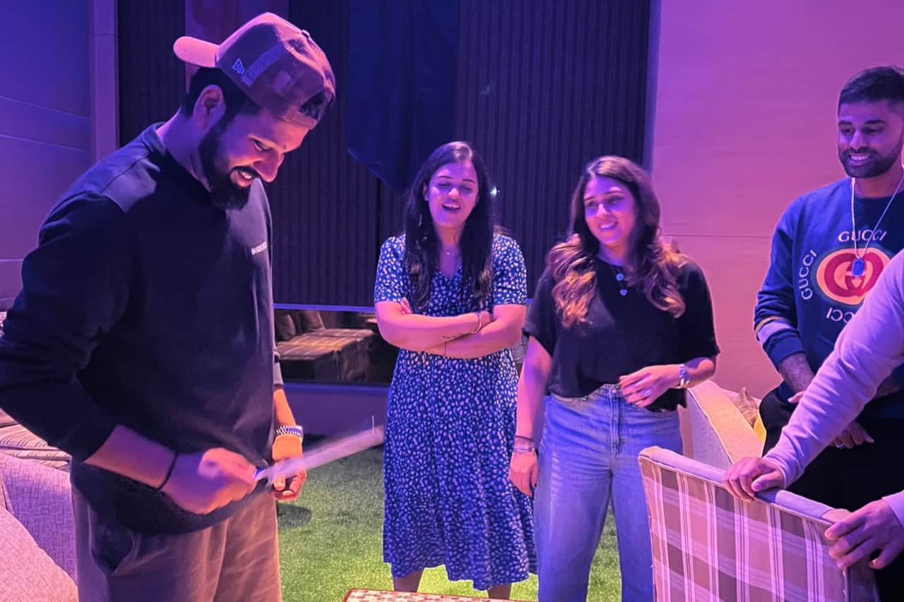 Wife Ritika and Suryakumar Yadav Surprises Rohit Sharma On His Birthday