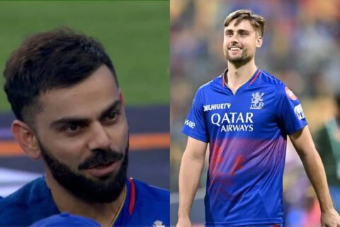 IPL 2024: Virat Kohli Hands Debut Cap to Will Jacks Ahead of MI vs RCB Match