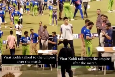 IPL 2024: [Watch] Umpire Approaches Virat Kohli After Match to Explain Rules Regarding No-Ball