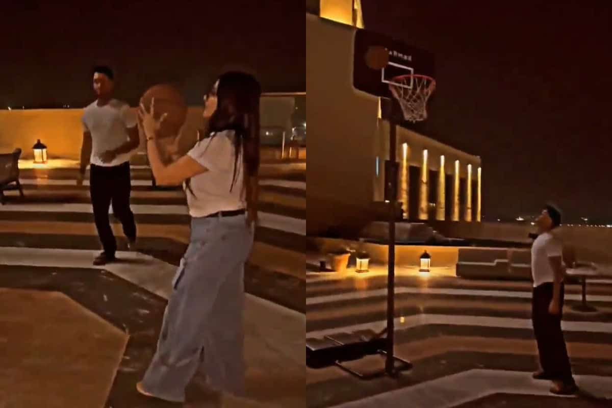 Abhishek Sharma Plays Basketball With Sister Komal Sharma