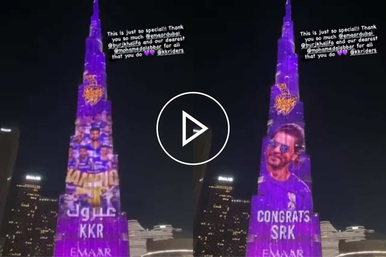 Burj Khalifa Turns Purple in Celebration of KKR's IPL Win, Video Goes Viral