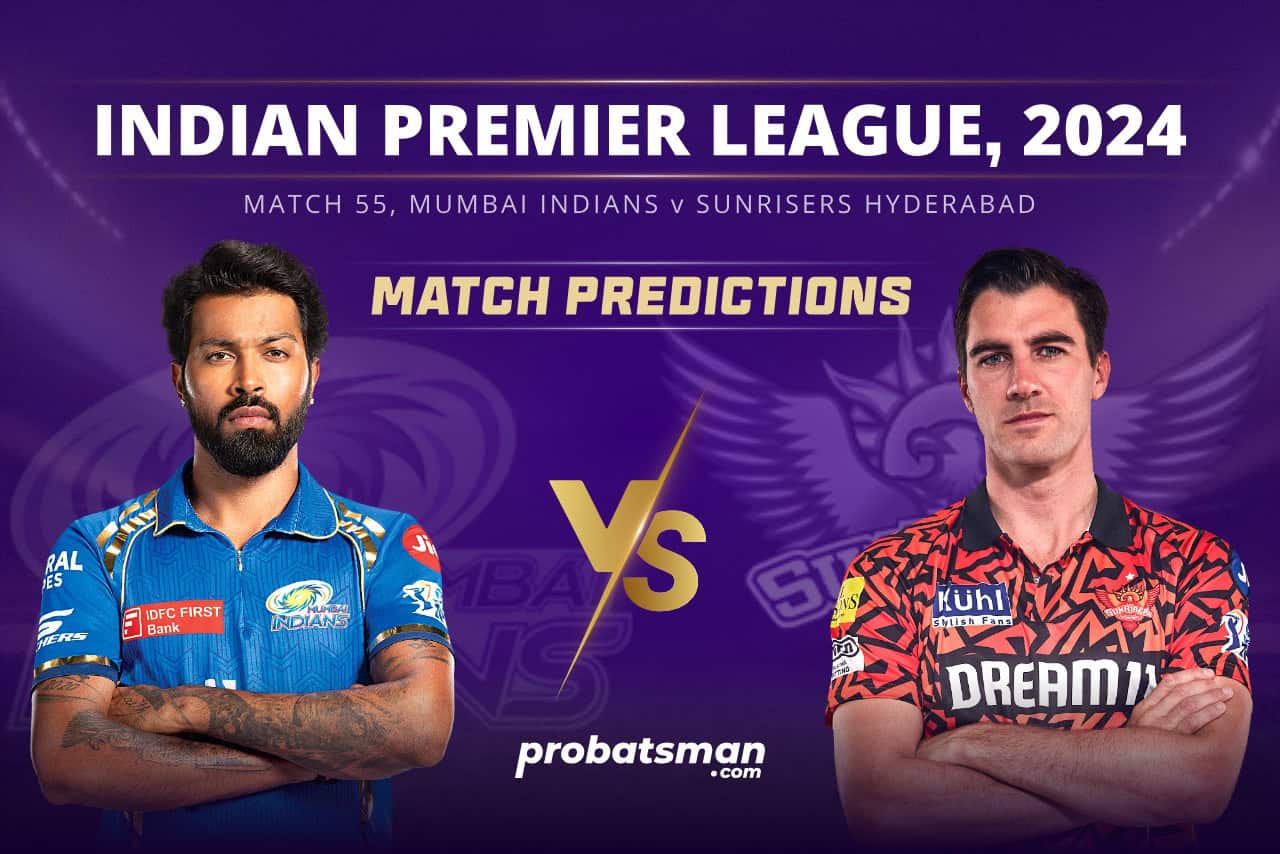 IPL 2024 Match 55 MI vs SRH Match Prediction