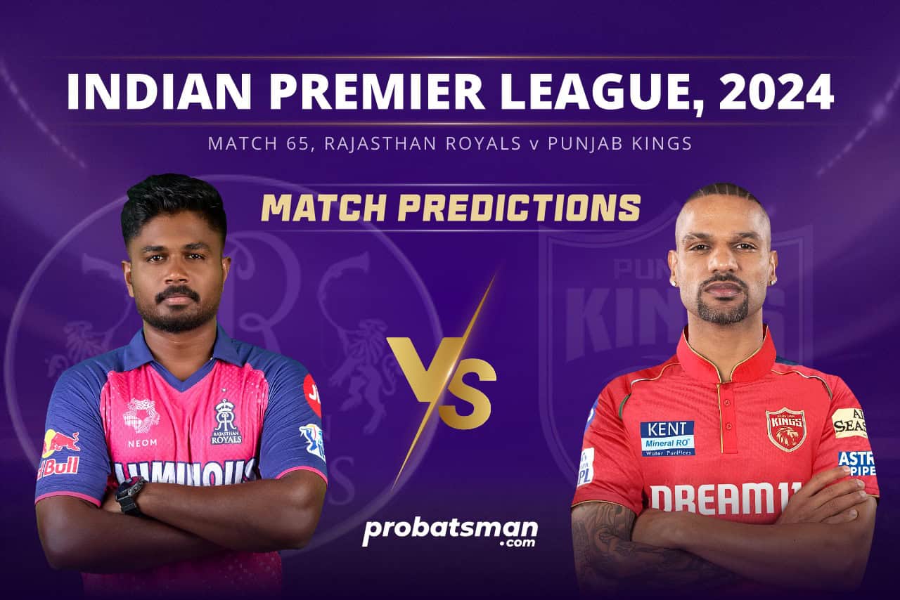 IPL 2024 Match 65 RR vs PBKS Match Prediction