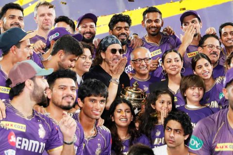 KKR Flying Kiss Celebration After IPL 2024 Victory