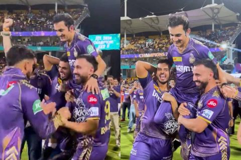KKR Team Lifts Emotional Gautam Gambhir on Shoulders After IPL Title Win, Video Goes Viral