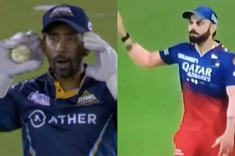 [Watch] Virat Kohli Abuses Wriddhiman Saha During Live Match in IPL 2024