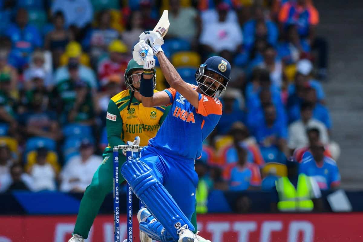 Axar Patel in Action against South Africa in T20 World Cup 2024 Final