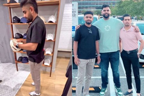 Babar Azam Spotted Shopping with Brother in New York Ahead of IND vs PAK Clash; Fans Urge Focus on Cricket