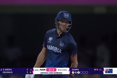Namibia Captain Gerhard Erasmus Breaks Record for Most Balls Taken by a Batter to Score 1st Run in T20I