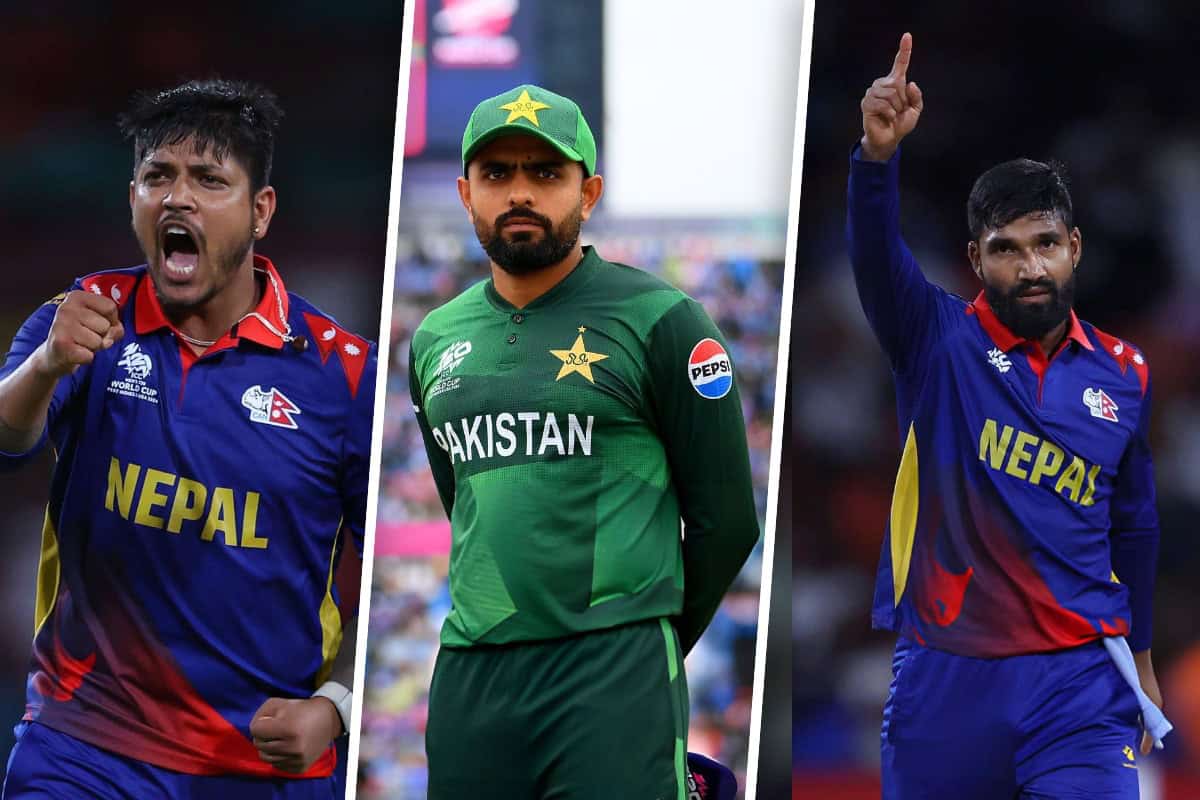 Sandeep Lamichhane, Babar Azam and Dipendra Singh