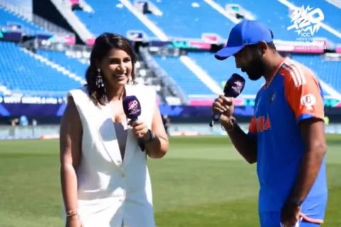 ‘What’s for dinner?’ – Sanjana Ganesan Inner Wife Comes Out While Interviewing Husband Jasprit Bumrah After IND vs PAK Clash