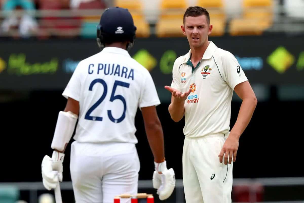 Cheteshwar Pujara and Josh Hazlewood