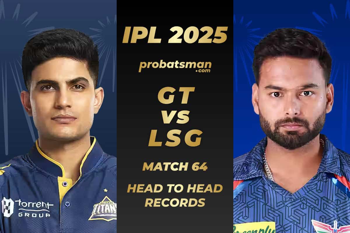 GT vs LSG Head to Head Records Ahead of The 64th Match of IPL 2025 GT vs LSG Head to Head Records ahead of 64th Match of IPL 2025