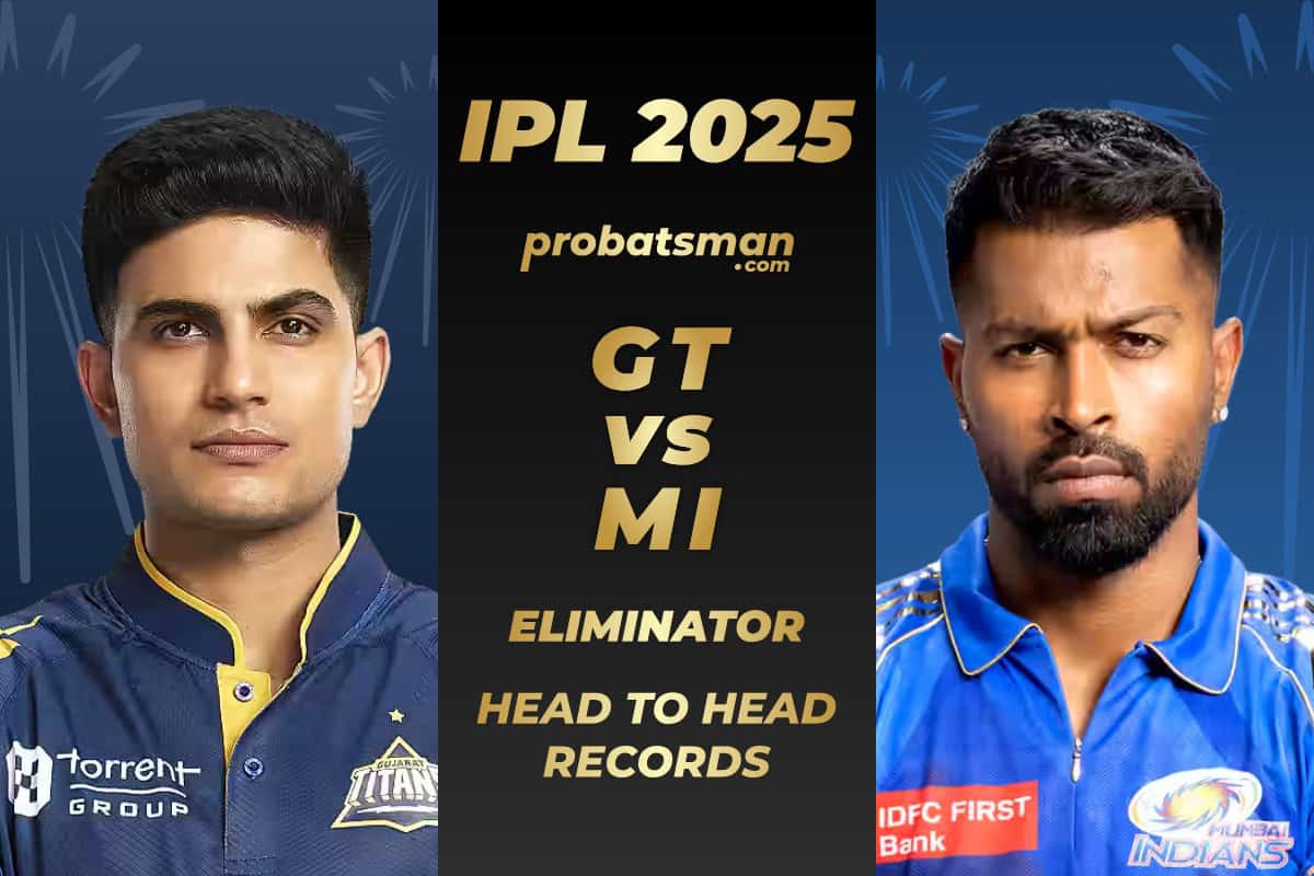 GT vs MI Head to Head Records ahead of Eliminator of IPL 2025
