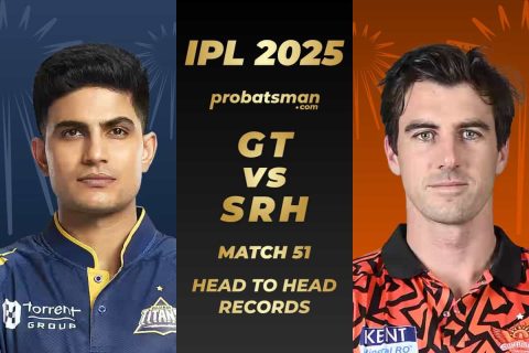 GT vs SRH Head to Head Records Ahead of The 51st Match of IPL 2025