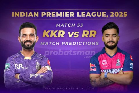 IPL 2025: Match 53 – KKR vs RR Predictions – Who will win Today? Match Preview, Expert Tips, Toss & Win Probability