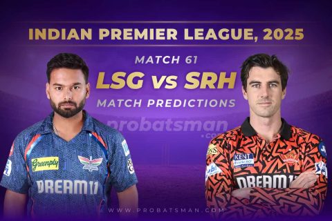 IPL 2025: Match 61 – LSG vs SRH Predictions – Who will win Today? Match Preview, Expert Tips, Toss & Win Probability