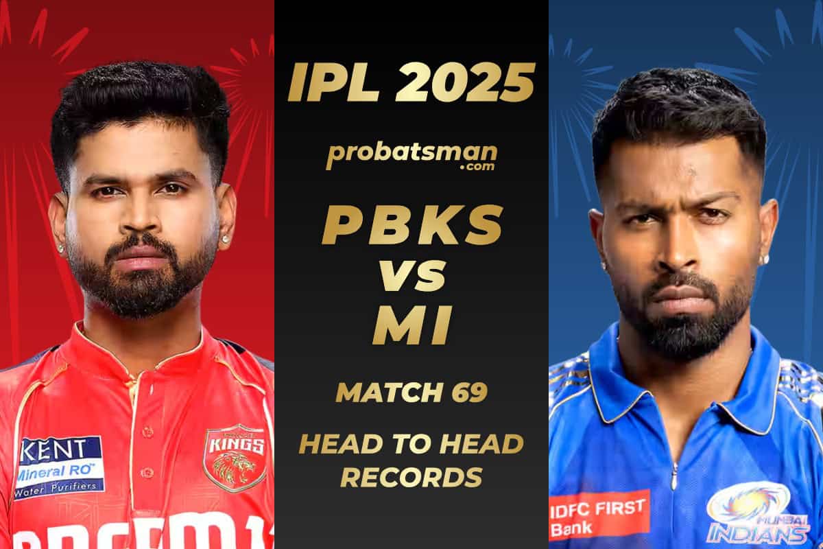 PBKS vs MI Head to Head Records ahead of 69th Match of IPL 2025
