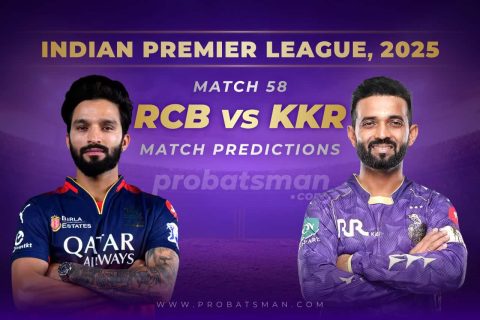 IPL 2025: Match 58 – RCB vs KKR Predictions – Who will win Today? Match Preview, Expert Tips, Toss & Win Probability