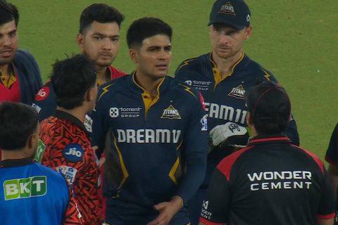 [Watch] Shubman Gill Loses Cool After Controversial DRS Decision Favours Abhishek Sharma in GT vs SRH Match