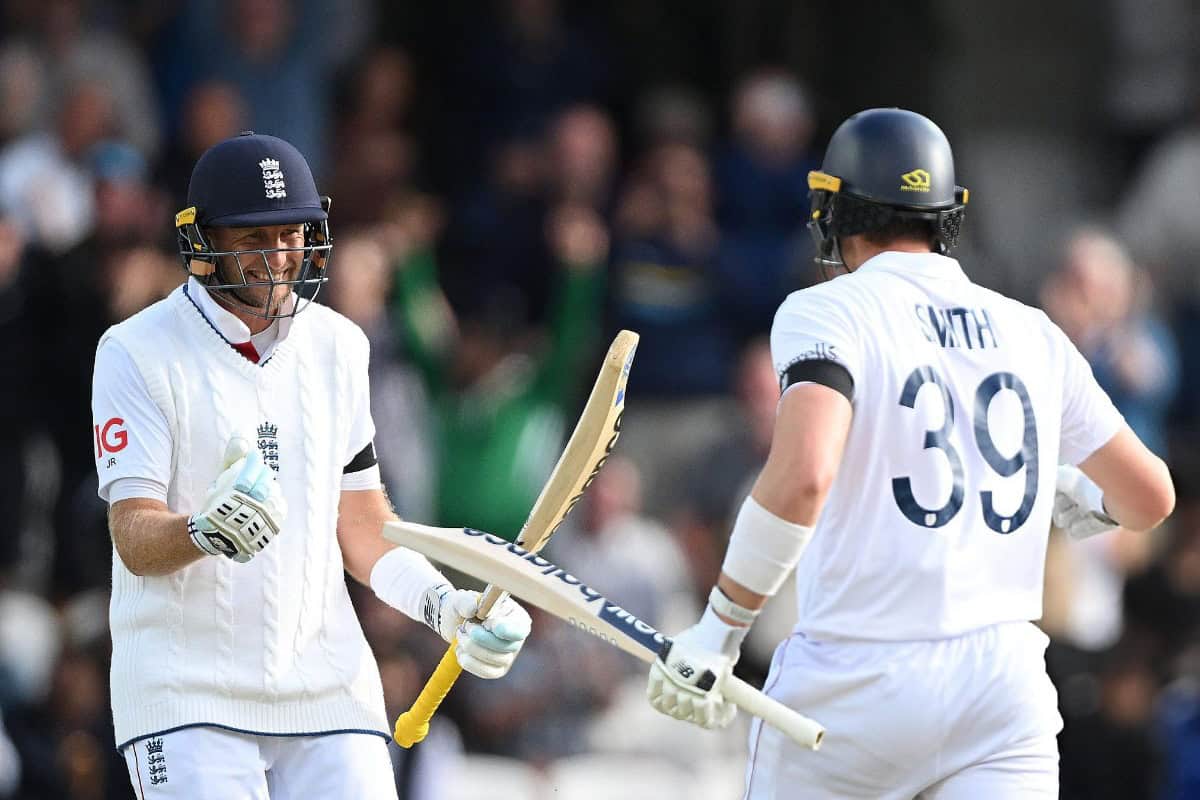 IND vs ENG: England Pull Off Record Chase at Headingley, Take 1-0 Lead Over India Joe Root and Jamie Smith celebrate victory after day five of the 1st Test of India tour of England 2025 at Headingley in Leeds