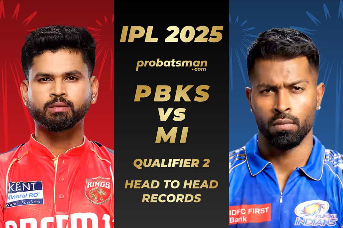 PBKS vs MI Head to Head Records ahead of Qualifier 2 of IPL 2025
