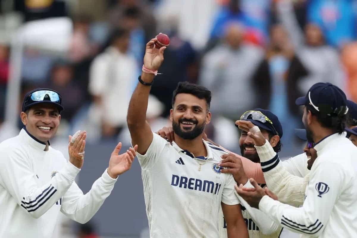 IND vs ENG: Akash Deep Claims Maiden Test Five-Fer, Takes 10 Wickets as India Crush England by 336 Runs Akash Deep Celebrates fifer during during Day Five of 2nd Test of India tour of England 2025