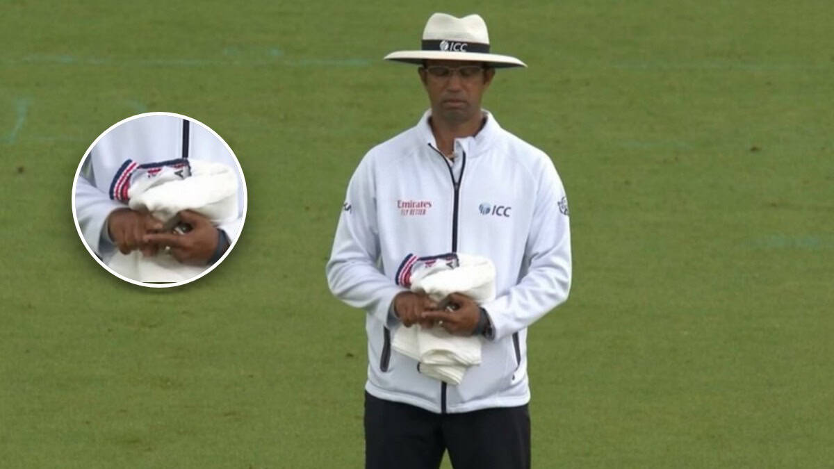 IND vs ENG: Kumar Dharmasena Under Fire for Helping England Save DRS by Signaling Inside Edge in Oval Test Kumar Dharmasena Signaling Inside Edge in Oval Test