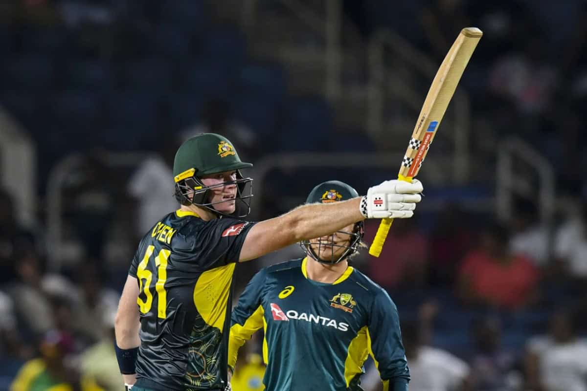 Mitchell Owen brought up fifty on his T20I debut