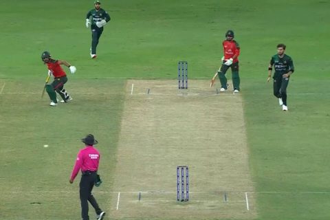 [Watch] Comedy on the Field: Pakistan Misses Simplest Run Out Against Bangladesh in Asia Cup Match