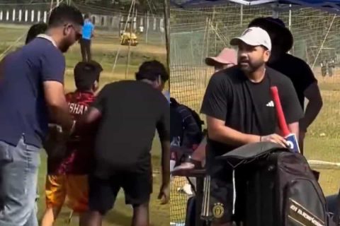 [Watch] Rohit Sharma loses his cool at security for stopping a kid, watch the viral video