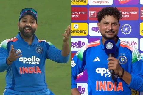 [Watch] IND vs SA 2025: Rohit Sharma Hilariously Trolls Kuldeep Yadav as His Over-Eager DRS Appeals Steal the Show in Vizag Thriller